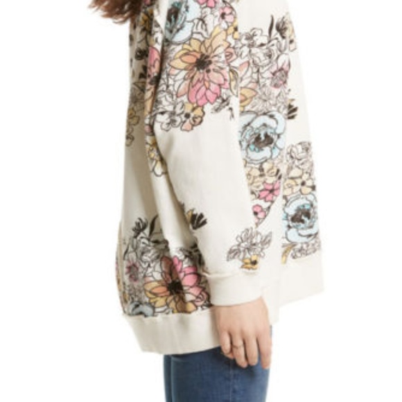 ⛔Sold⛔Free People Go On Floral Pullover Sweatshirt - Picture 4 of 7